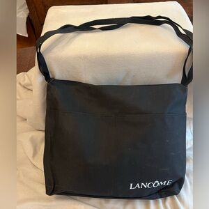 Lancome Black Zippered Tote with Two Front Pockets